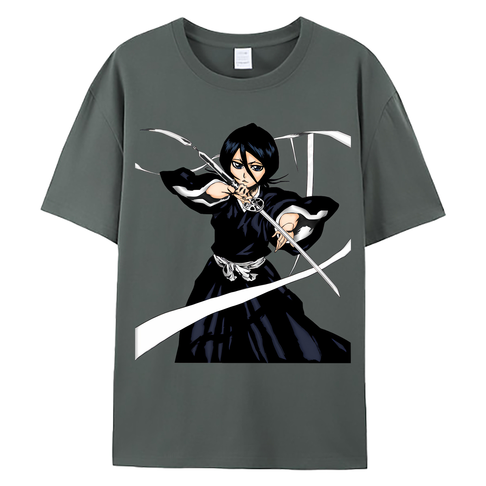 （画像用） ブリーチ 朽木ルキア BLEACH Kuchiki Rukia 綿100％ メンズ半袖Tシャツ｜肌触りやわらか＆通気性